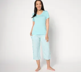 "As Is" MUK LUKS Petal Knit Coastal Life Pajama Set