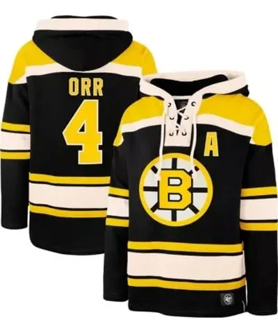 '47 Men's NHL Bobby Orr Retired Player Name & Number Lacer Pullover Hoodie