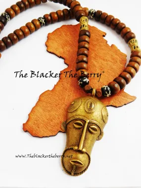 African Necklace Men Jewelry Wooden Beaded Ethnic