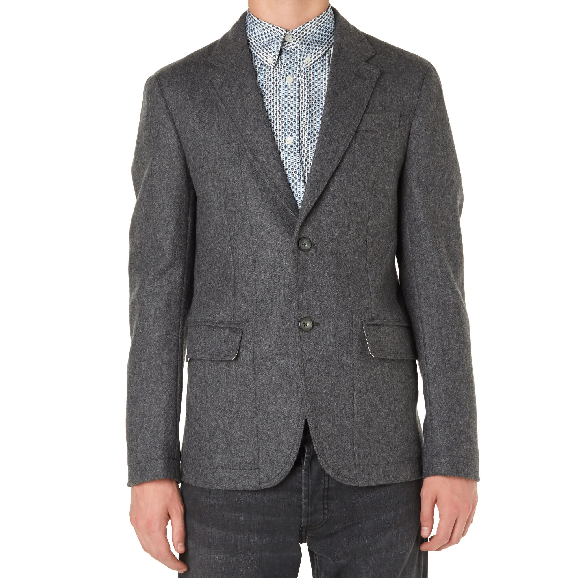 Alexander McQueen Wool Hunting BlazerGrey