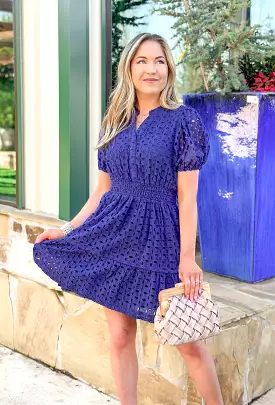 Back To You Dress in Navy