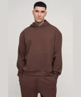 boohoo Mens Tall Interlock Boxy Oversized Hoodie