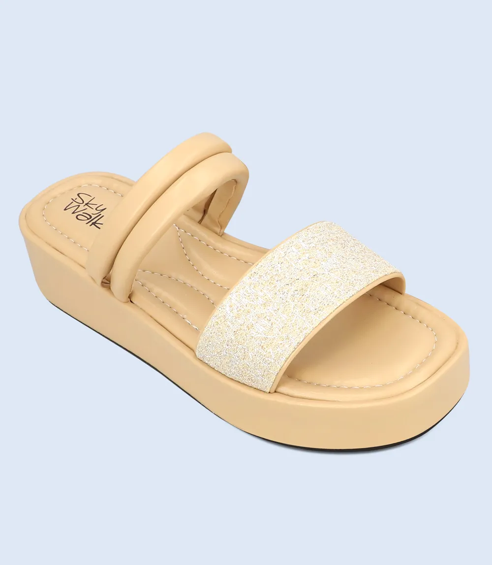 BW9637-BEIGE-Women Slipper