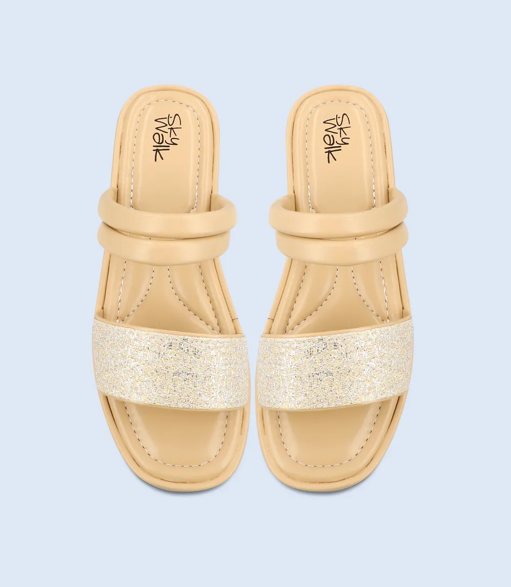 BW9637-BEIGE-Women Slipper