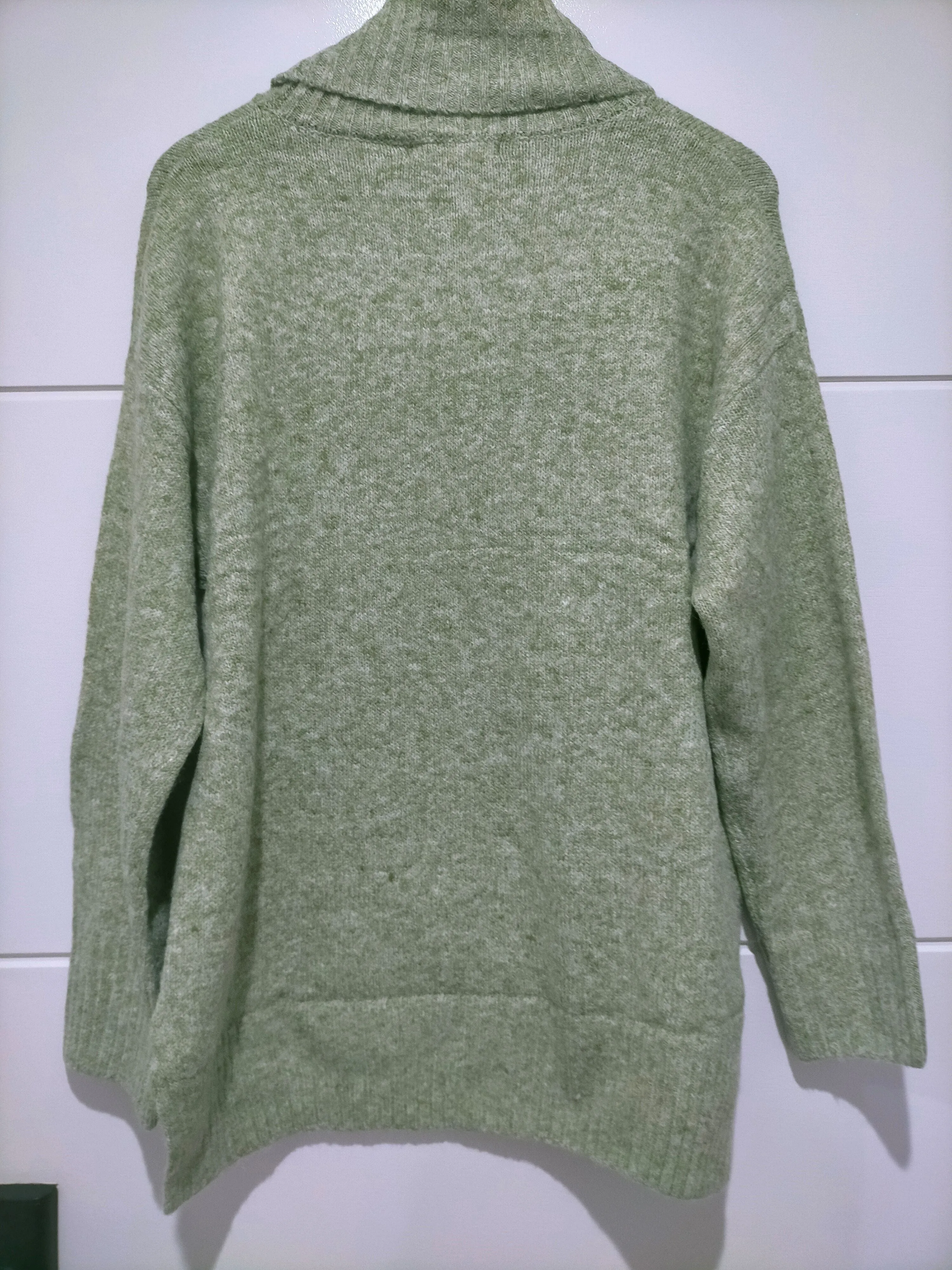 Canyon Roll Neck Knit Jumper Marled Avocado