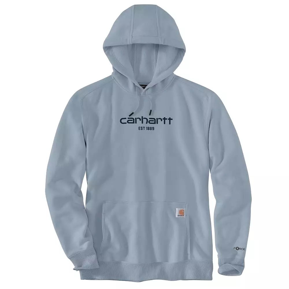 'Carhartt' Men's Force Lightweight Logo Hoodie - Neptune