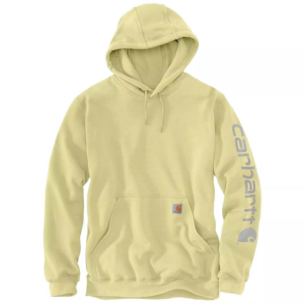 'Carhartt' Men's Midweight Sleeve Logo Hoodie - Lemongrass