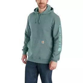 'Carhartt' Men's Midweight Sleeve Logo Hoodie - Sea Pine Heather