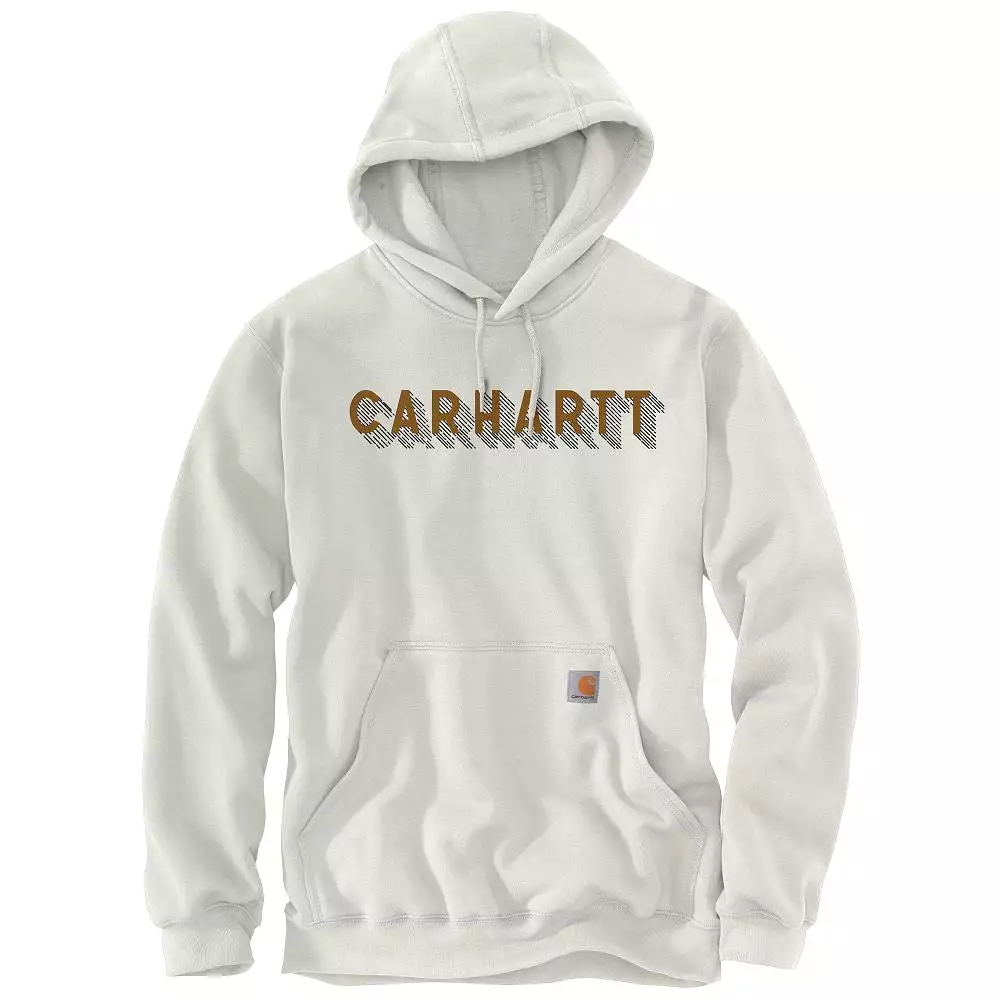 'Carhartt' Men's Rain Defender Midweight Logo Hoodie - Malt