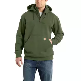 'Carhartt' Men's Rain DefenderPaxton Heavyweight 1/4 Zip Hooded Mock Sweatshirt - Chive