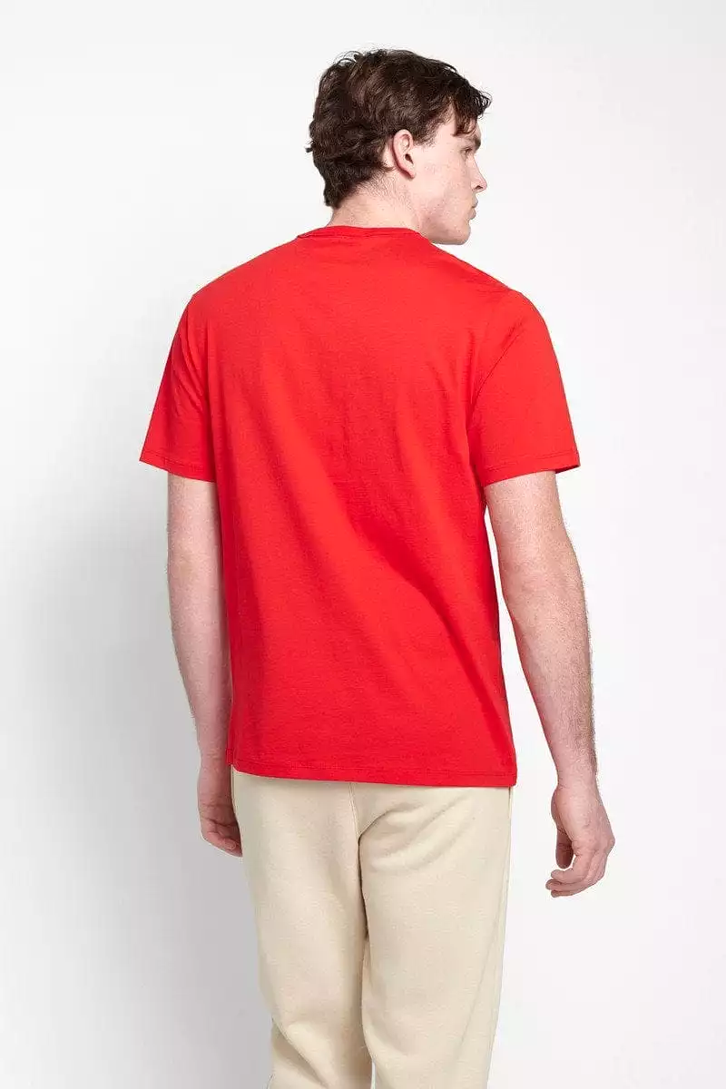 CHAMPION  MEN'S SCRIPT SHORT SLEEVE RED TEE