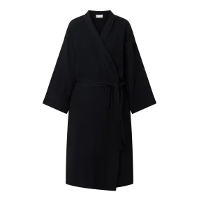 COTONE COLLECTION The Sustainable Edit Wind Down Robe - Black