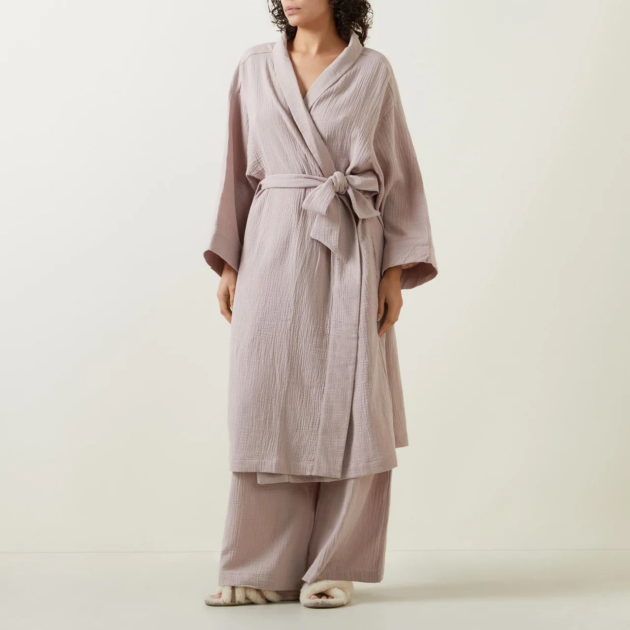 COTONE COLLECTION The Sustainable Edit Wind Down Robe - Taupe