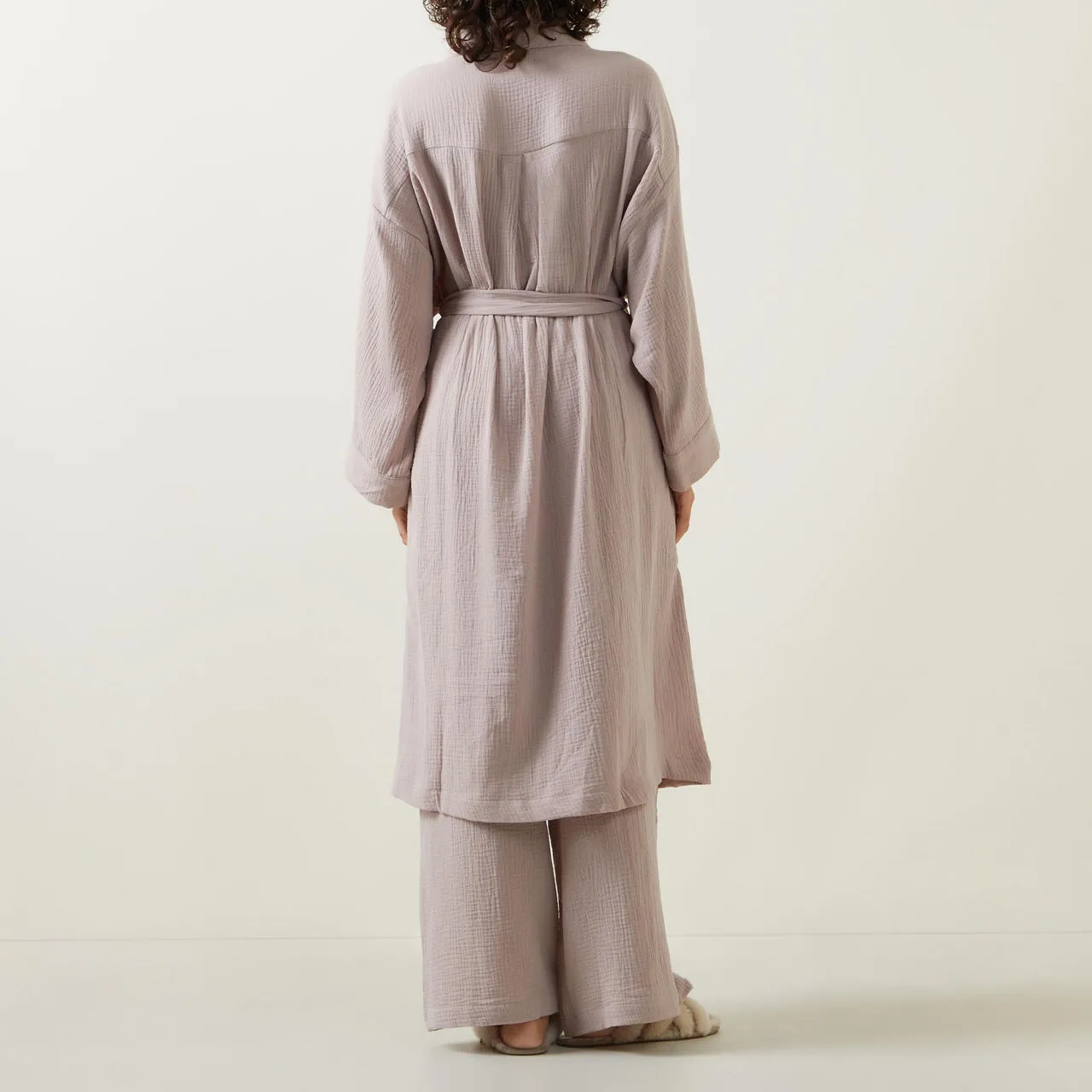 COTONE COLLECTION The Sustainable Edit Wind Down Robe - Taupe