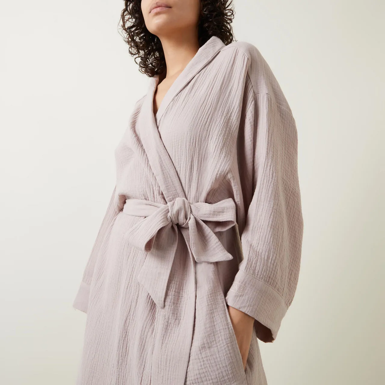 COTONE COLLECTION The Sustainable Edit Wind Down Robe - Taupe