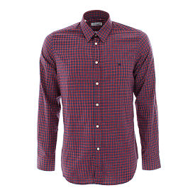 COTTON CHECK SHIRT NAVY/RED