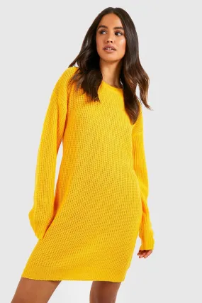 Crew Neck Sweater Dress