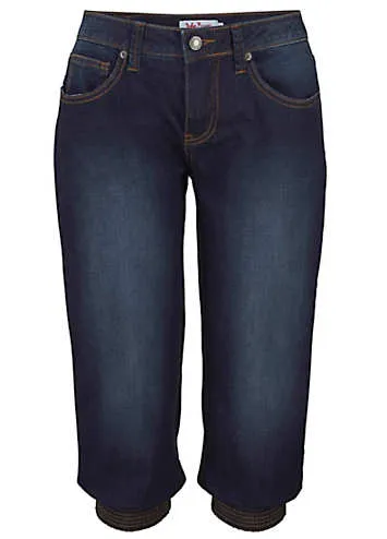 Cuffed Denim Capris by bonprix | Look Again