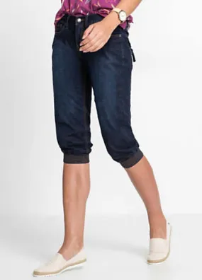 Cuffed Denim Capris by bonprix | Look Again