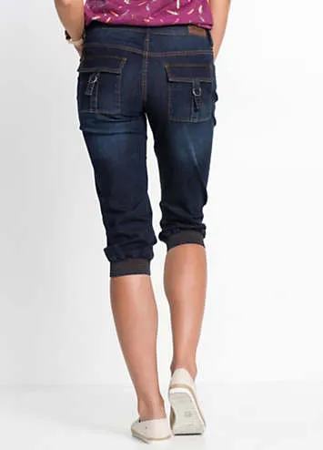 Cuffed Denim Capris by bonprix | Look Again