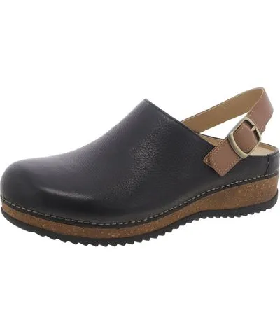 Dansko Merrin Womens Leather Wedge Clogs