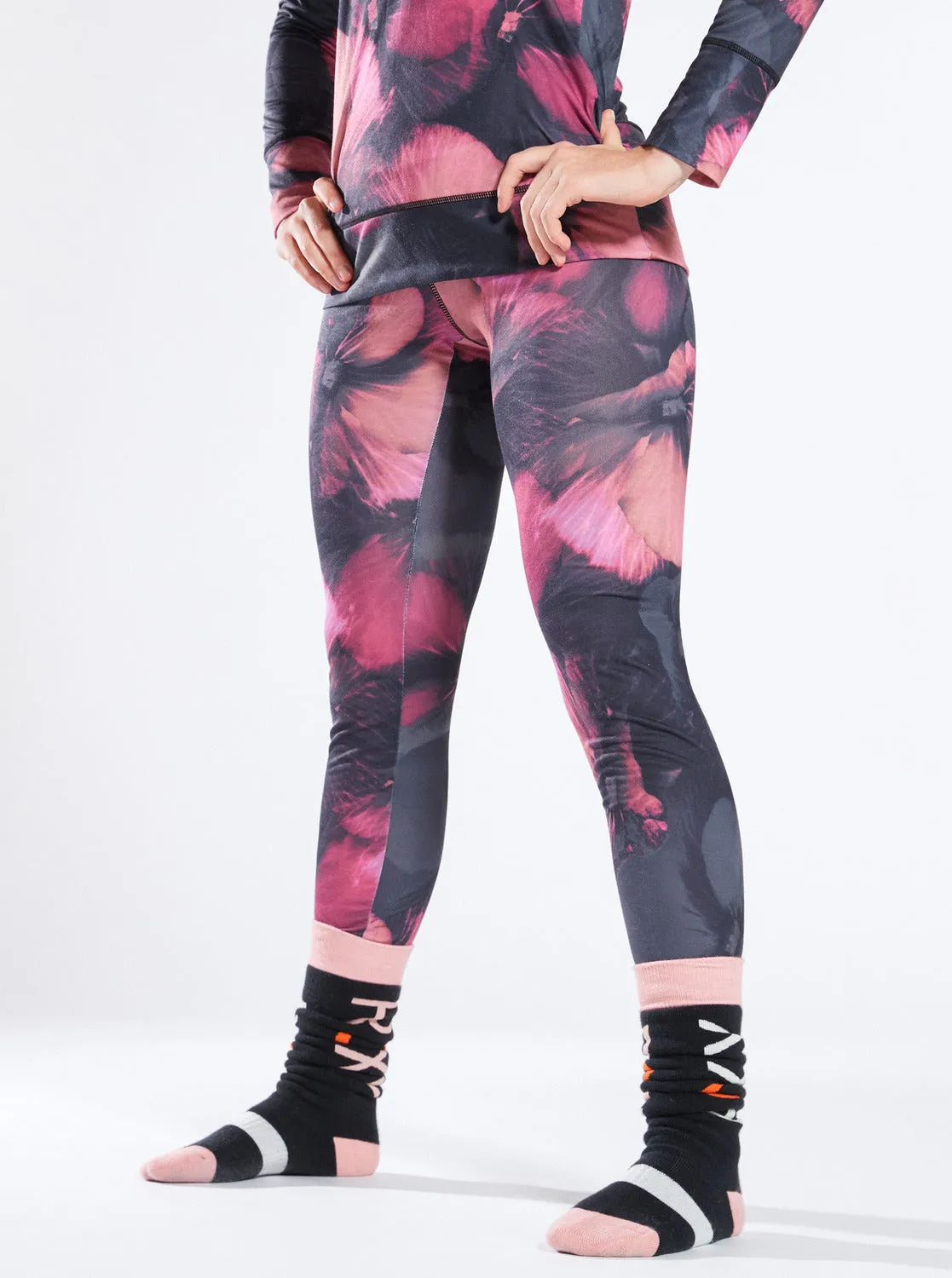 Daybreak Technical Base Layer Leggings - True Black Pansy Pansy