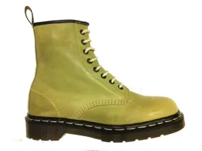 DR MARTENS - 'VINTAGE' GREEN CLOWN LEATHER BOOT 1460 - MADE IN ENGLAND