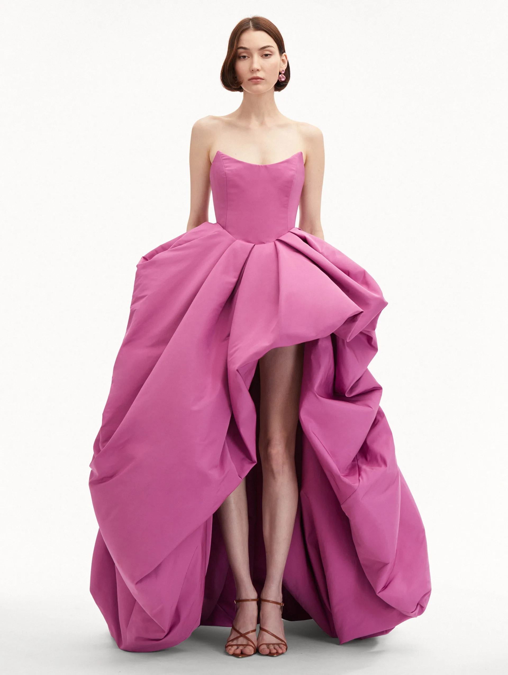 Draped Skirt Faille Gown