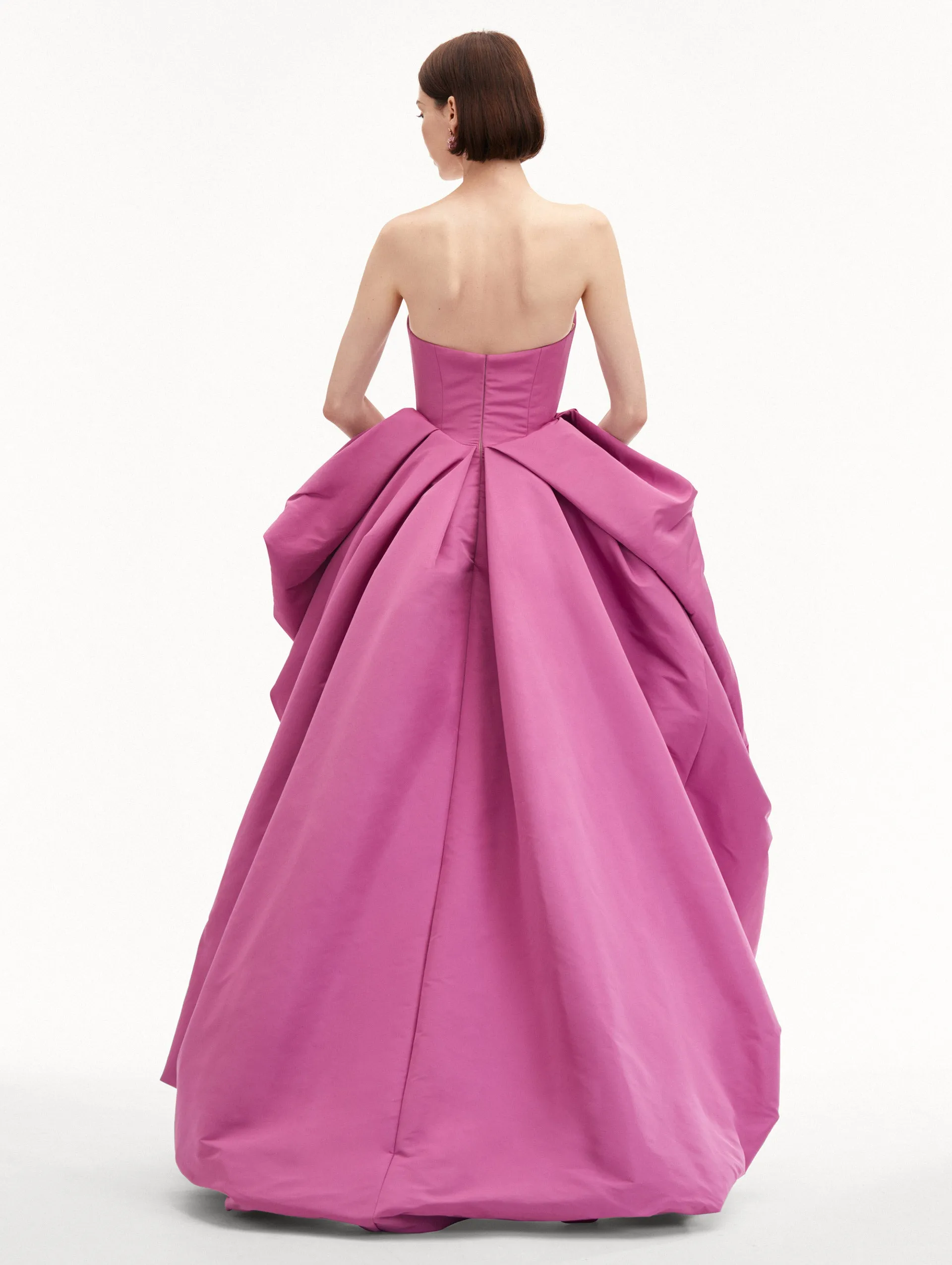 Draped Skirt Faille Gown