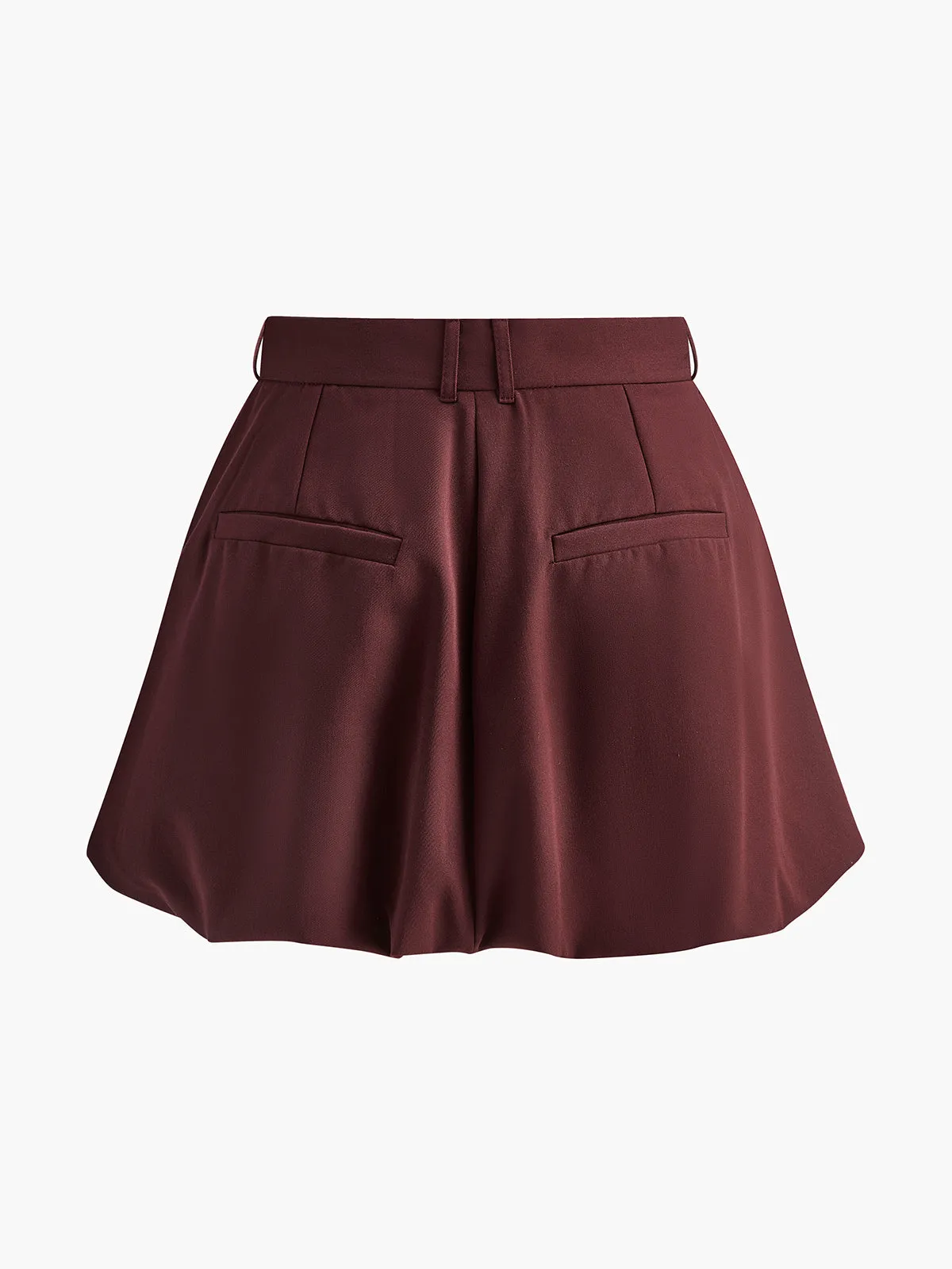 Drawstring Bud Waist Skirt