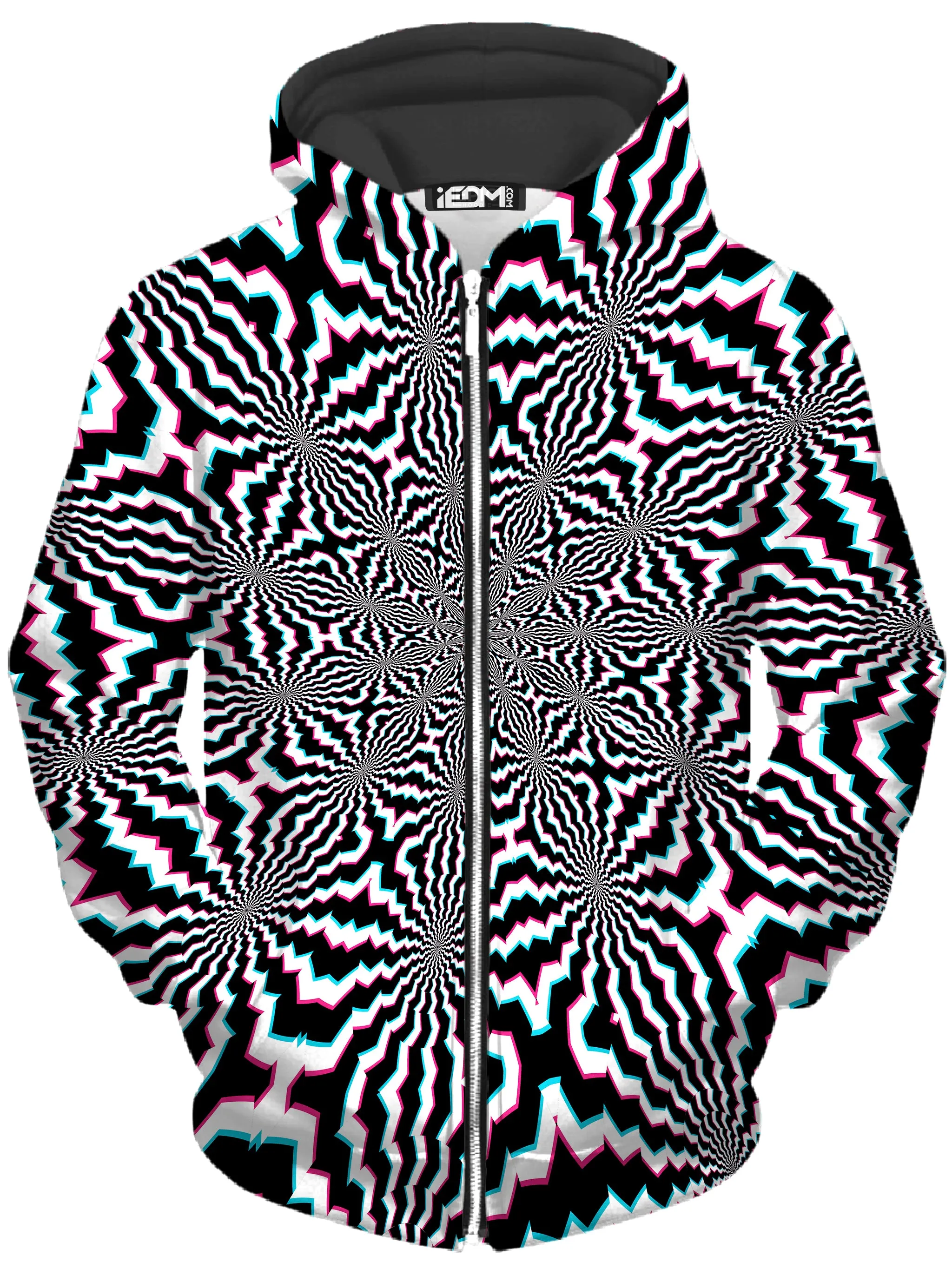 Fractal Ripples Zip-Up Hoodie and Joggers Combo