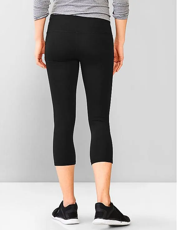 GAP Women Black GapFit Gfast Active Capris