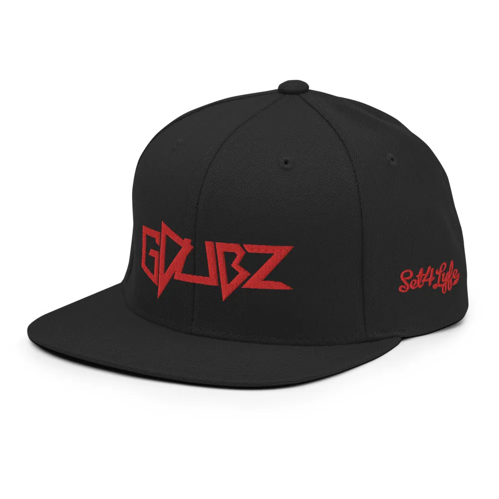 GDUBZ BLOOD RED LOGO SNAPBACK HAT