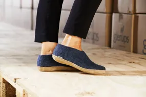 Glerups Slipper: Shoe, Denim, Leather Sole A-10