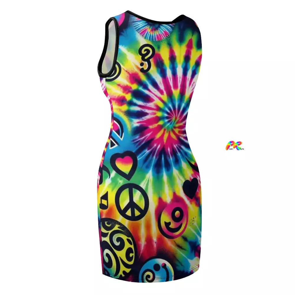 Happy Vibes Rave Tank Dress