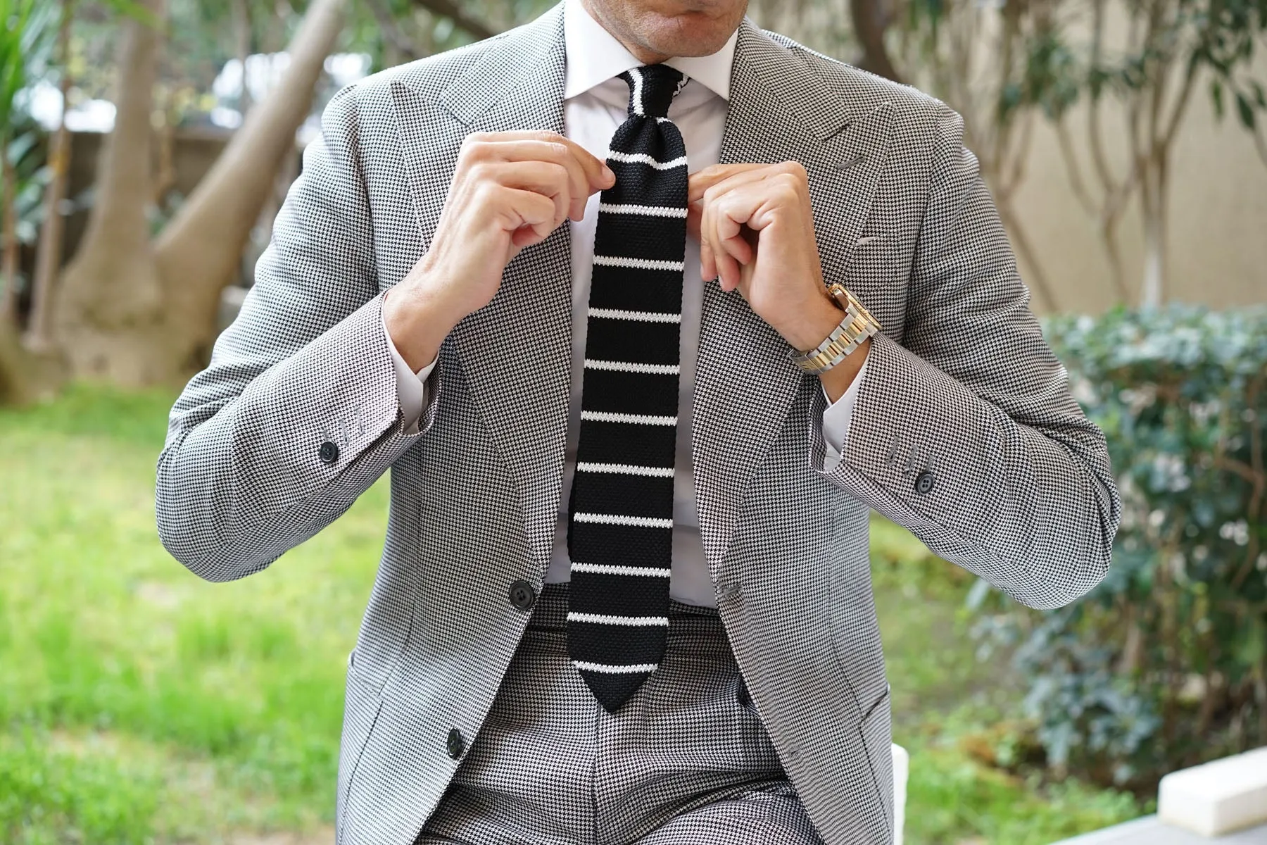 Harlequin Knitted Tie