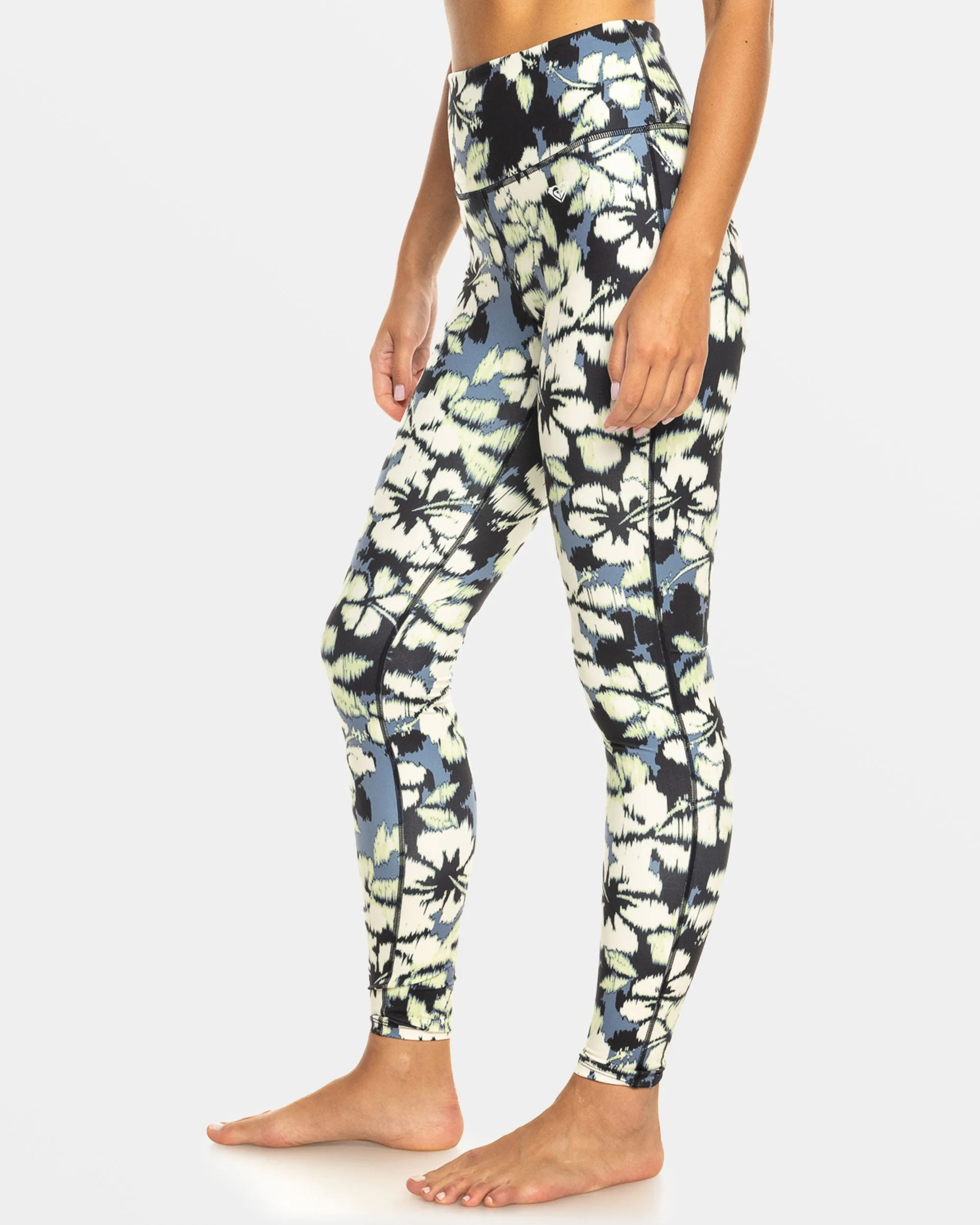 Heart Into It Ankle Sport Leggings - Wild Wind Hibiscus Mirage