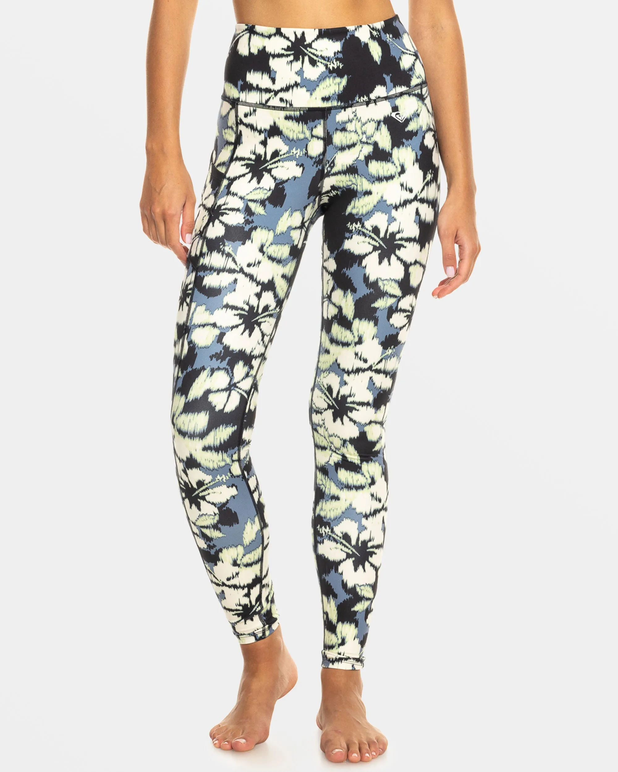 Heart Into It Ankle Sport Leggings - Wild Wind Hibiscus Mirage