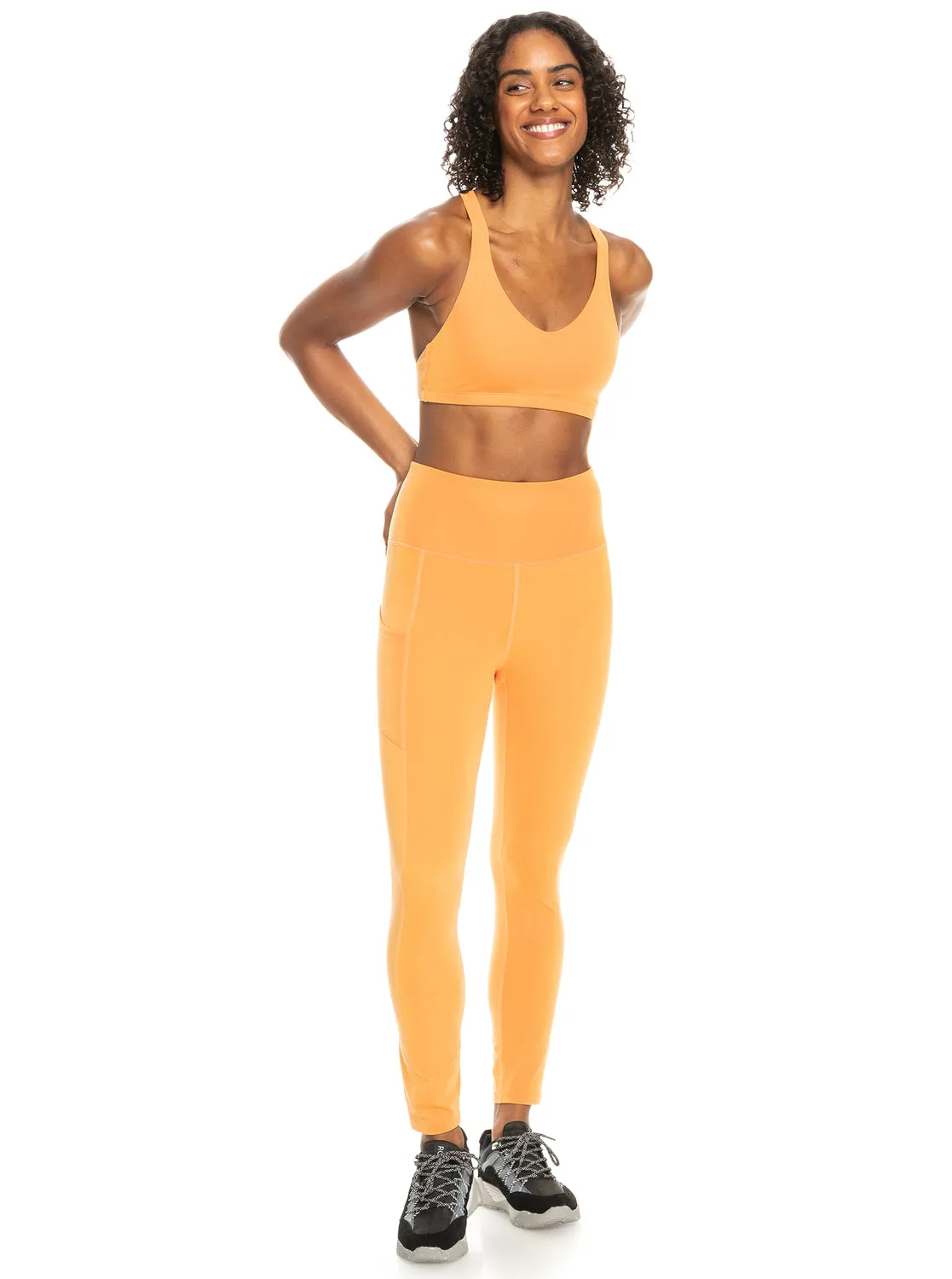 Heart Into It Technical Leggings - Mock Orange