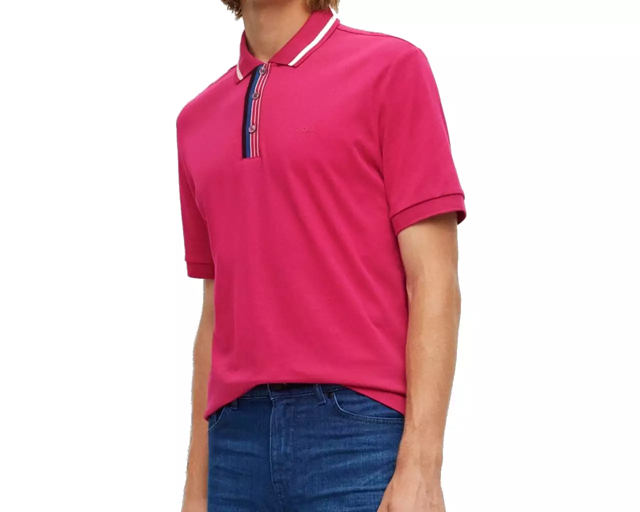 Hugo Boss 50471703 Parlay 157 Regular Fit Polo Shirt Pink