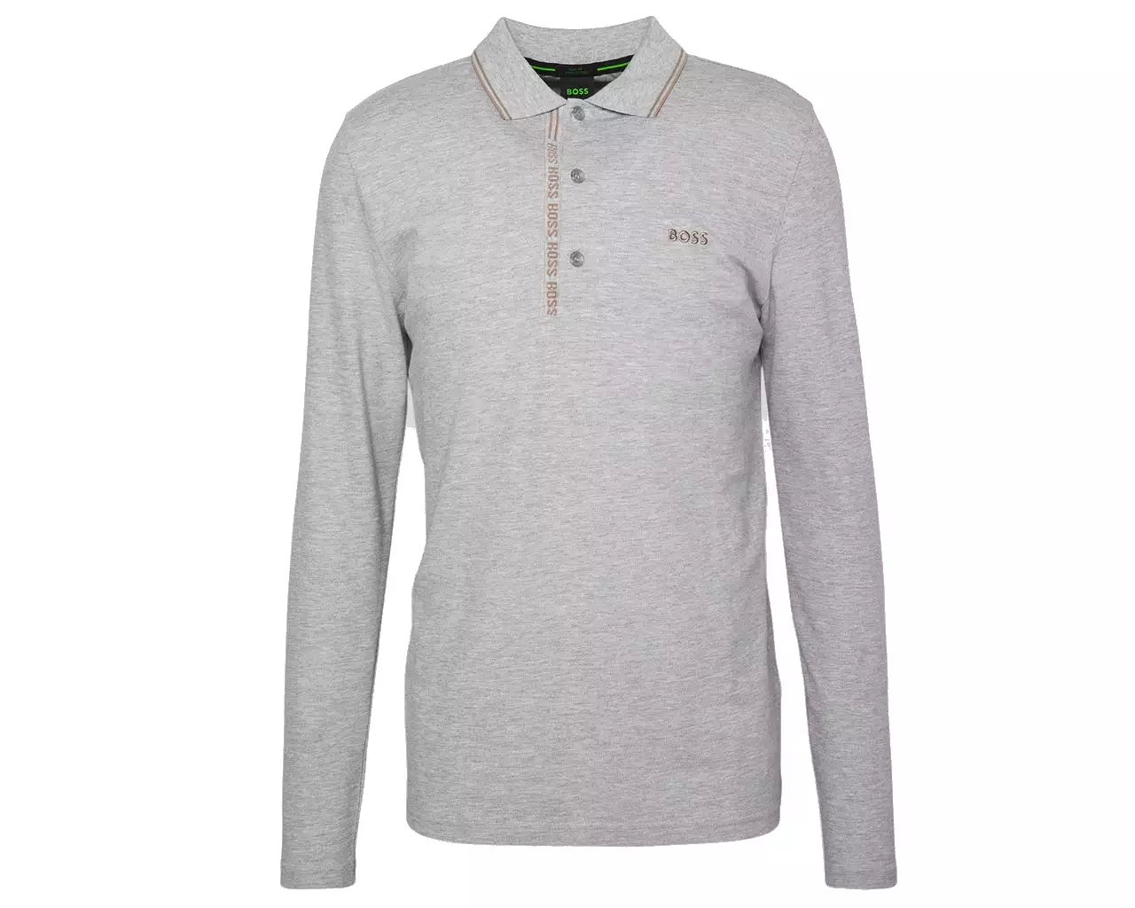 Hugo Boss Pleesy 4 50475649 Long Sleeved Polo Shirt Grey