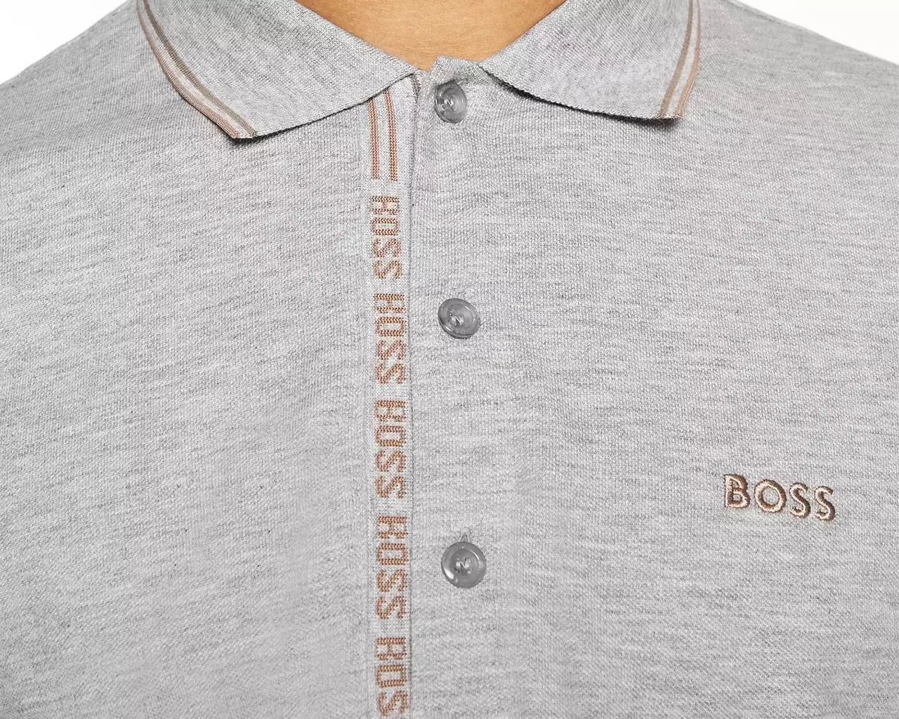 Hugo Boss Pleesy 4 50475649 Long Sleeved Polo Shirt Grey