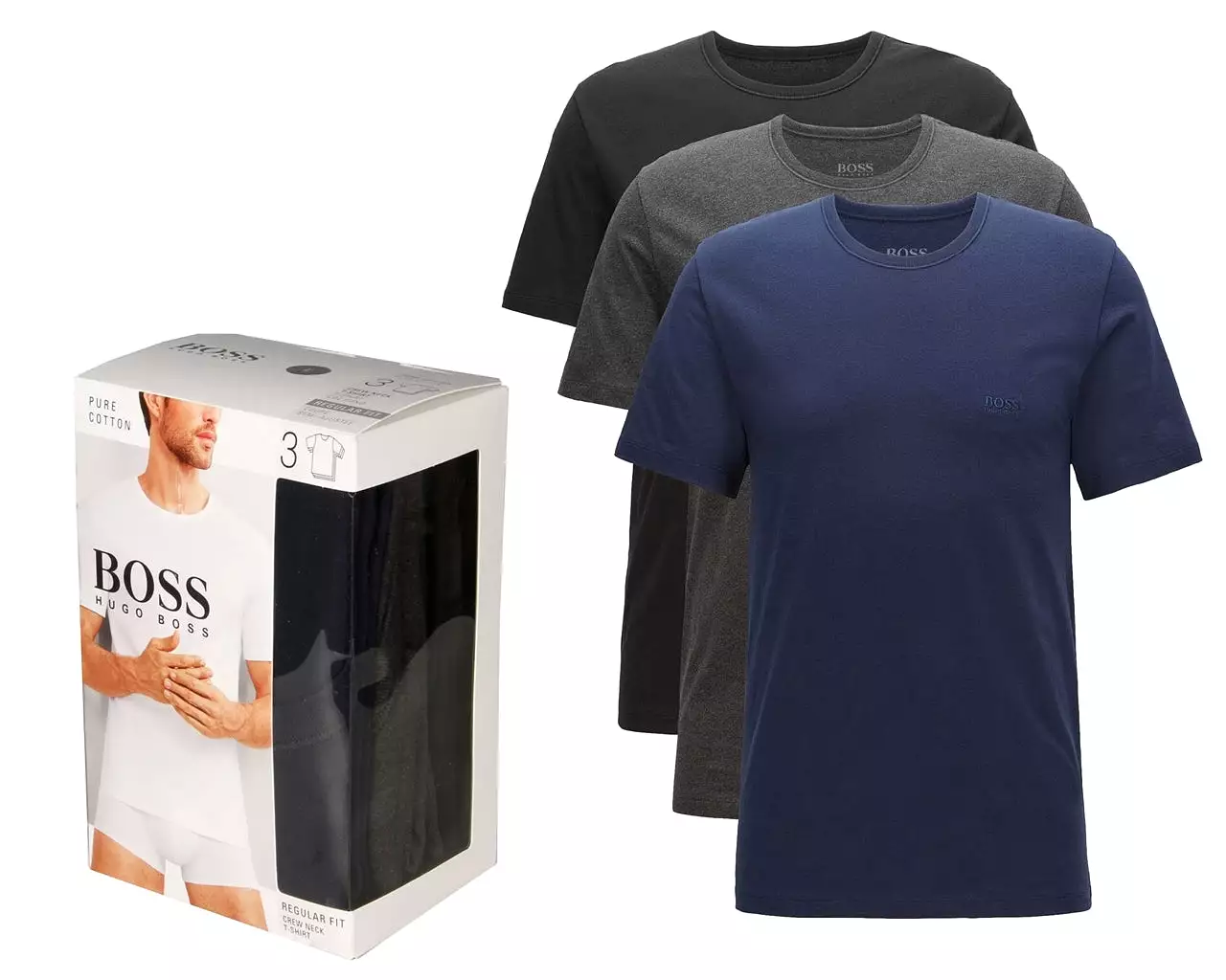 Hugo Boss RN 3 Piece 50325887 497 Crew Neck T-Shirt