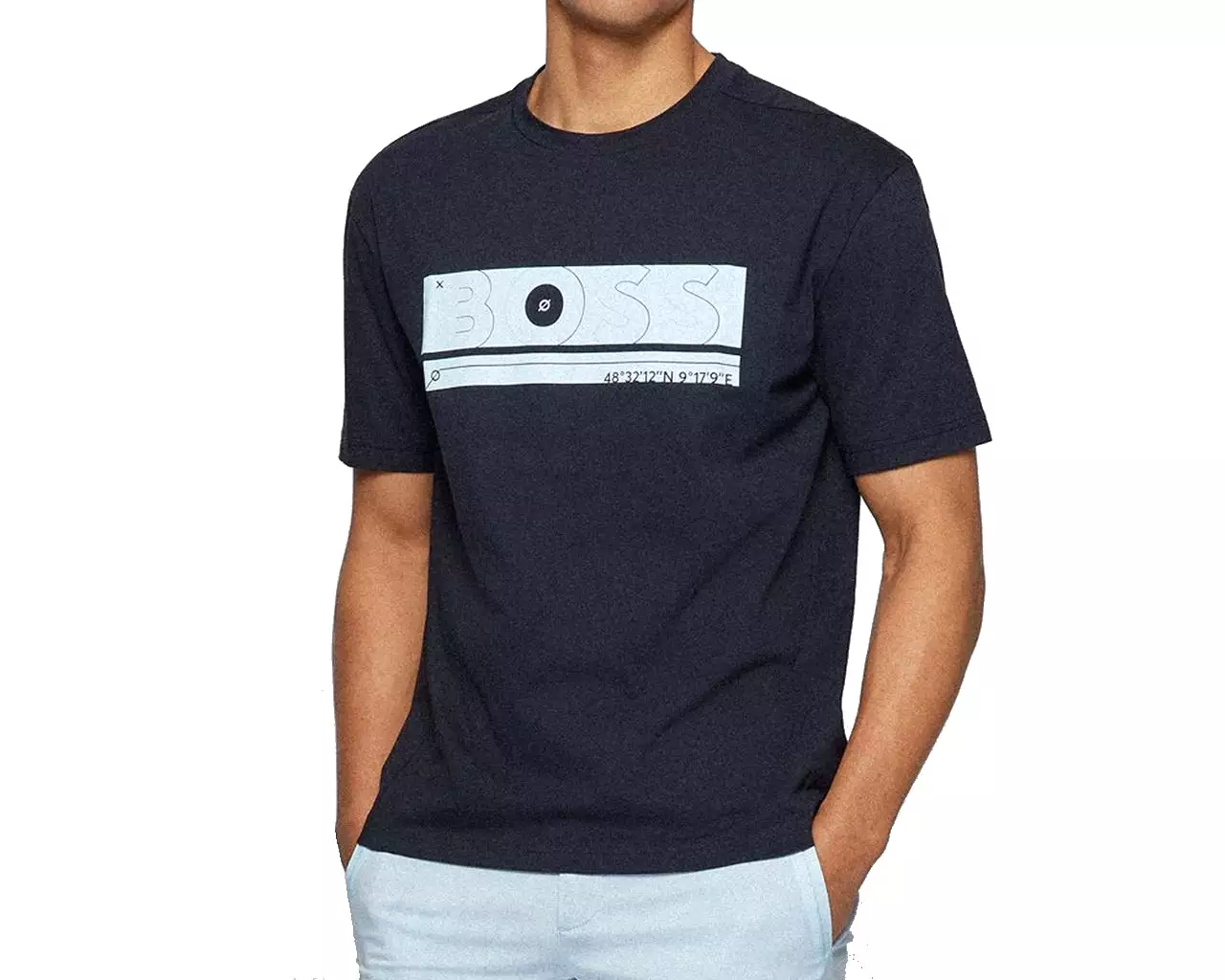 Hugo Boss Tee 3 50472561 402 Crew Neck Shirt Blue