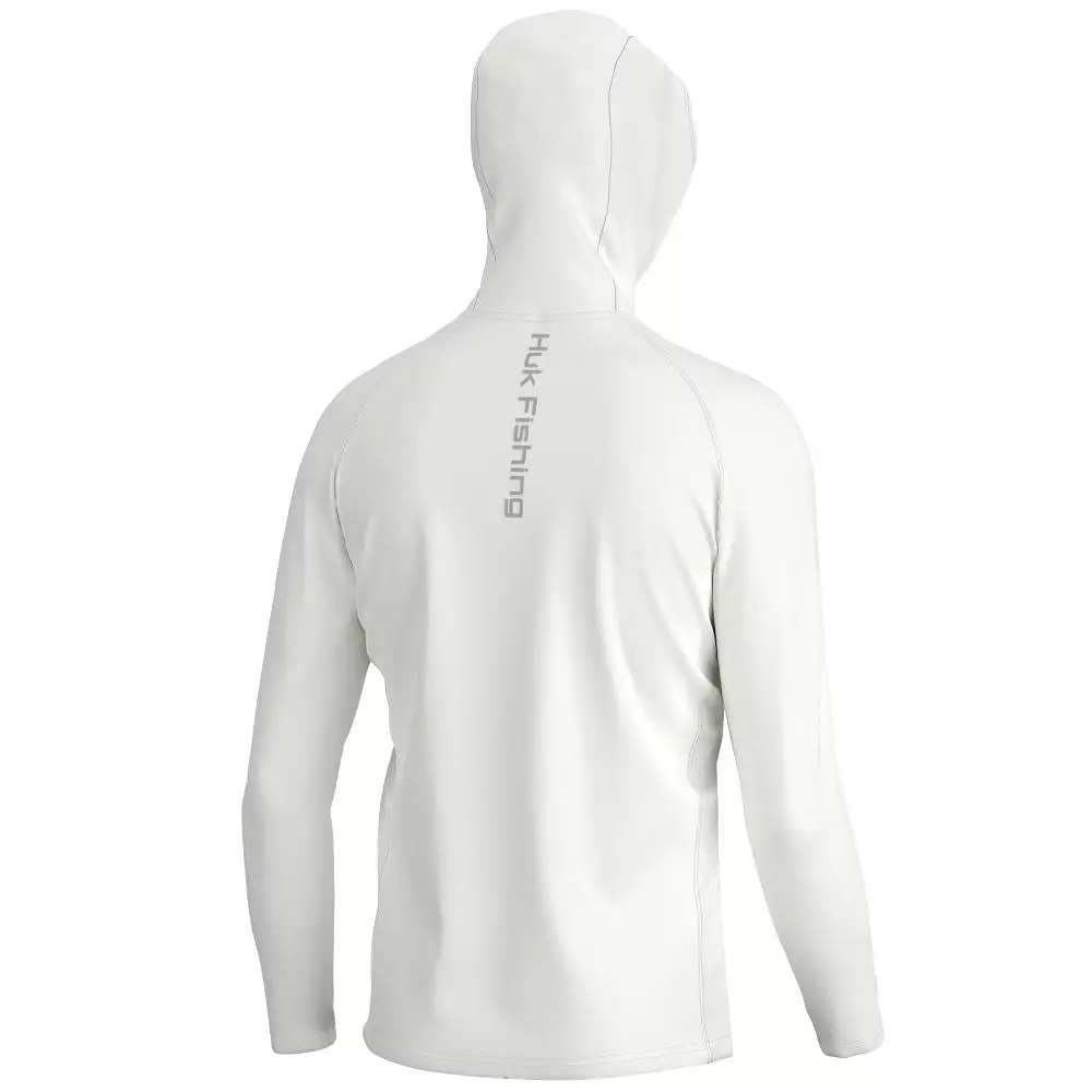 'Huk' Men's Pursuit Vented Hoodie - White