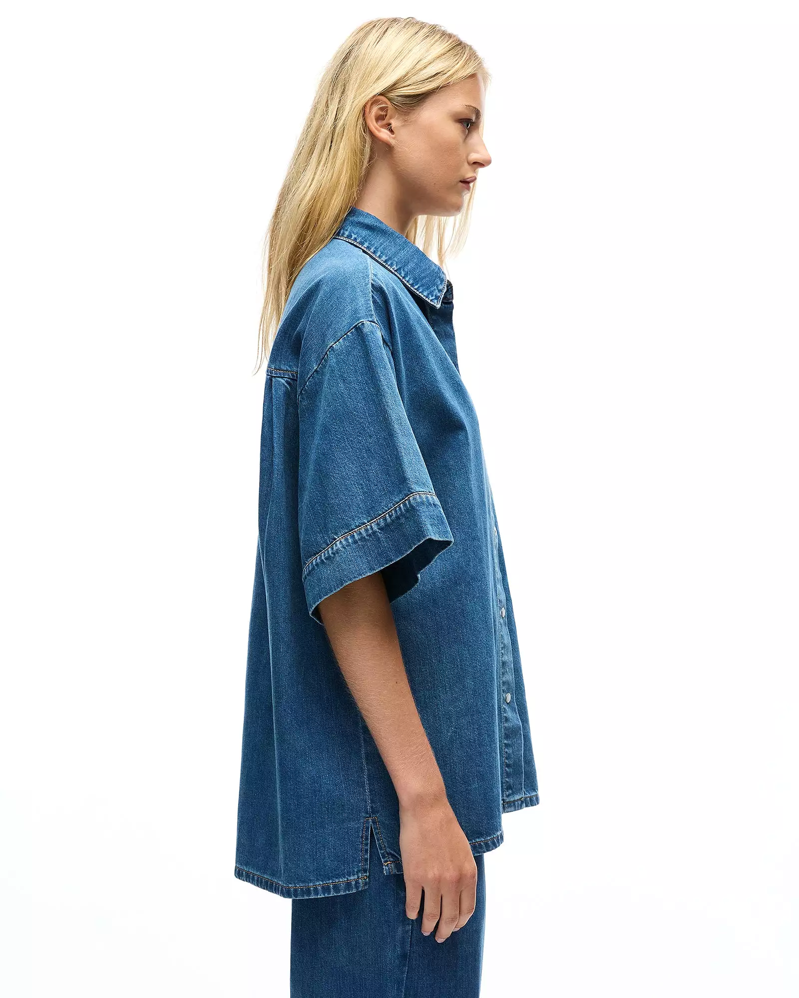 INES SHIRT - MID INDIGO