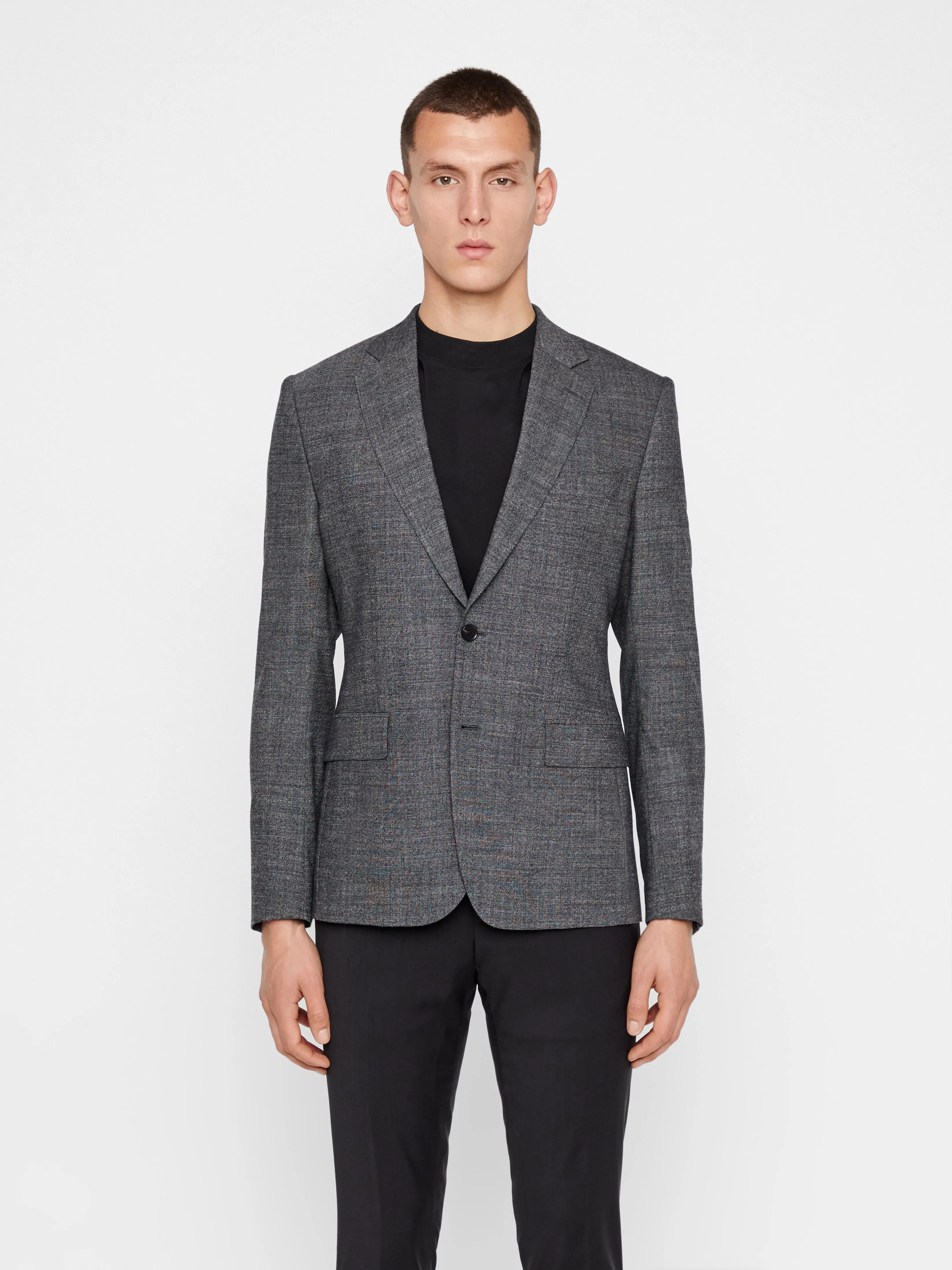 J.Lindeberg Mens Donnie Texture 2-Tone Blazer - BLACK