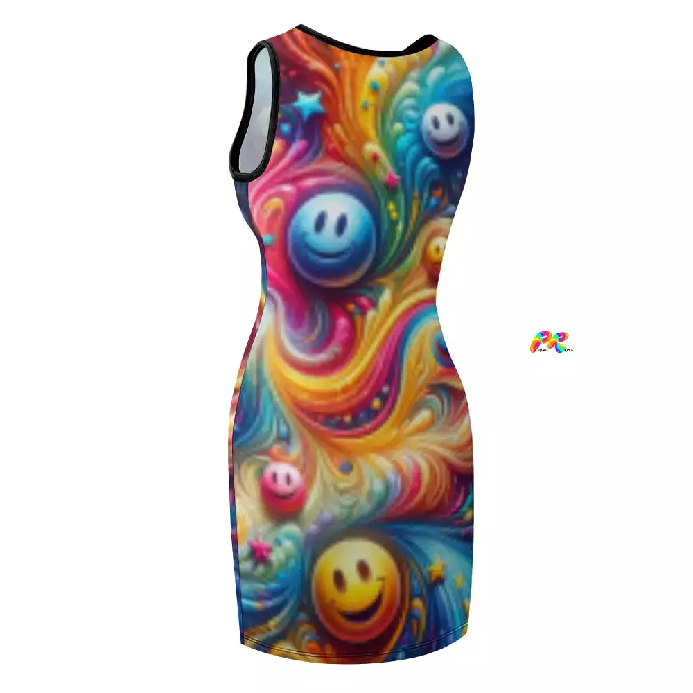 Joyful Whirls Rave Tank Dress