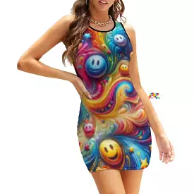 Joyful Whirls Rave Tank Dress