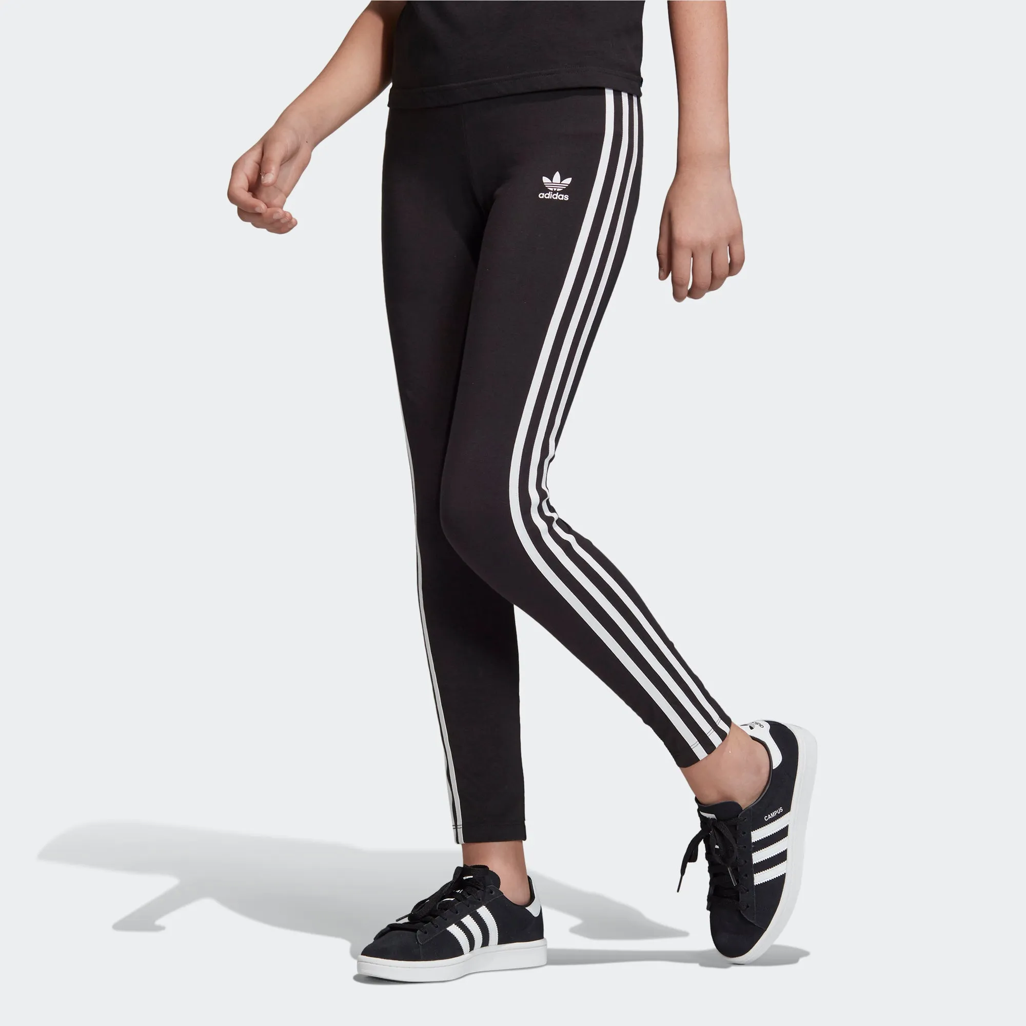 Kids' adidas Originals 3-Stripes Leggings Black